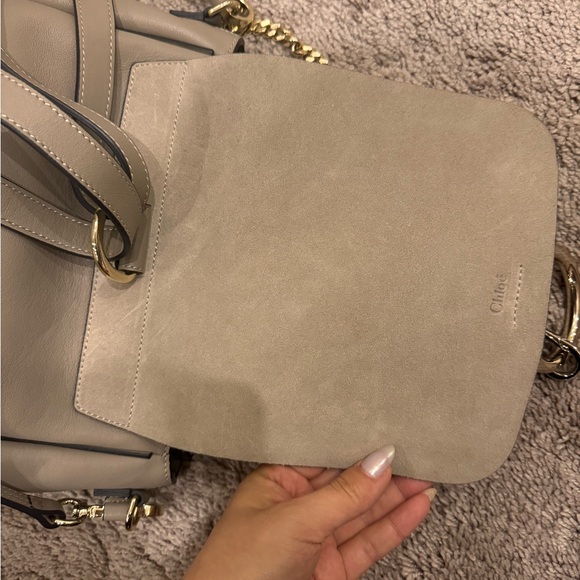 Like New Chloe Faye Leather Backpack Shoulder Bag Suede shoes purse - Picture 5 of 12